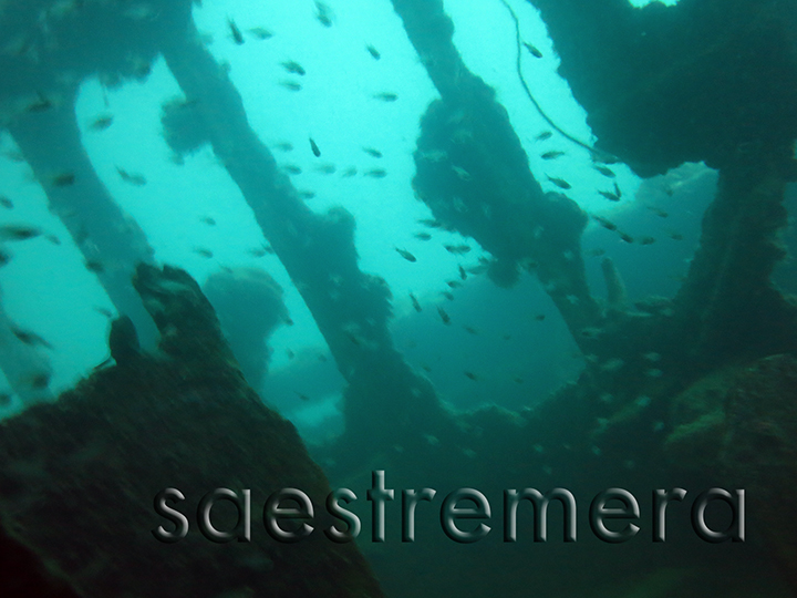 The view from the inside the bridge of Sangat.