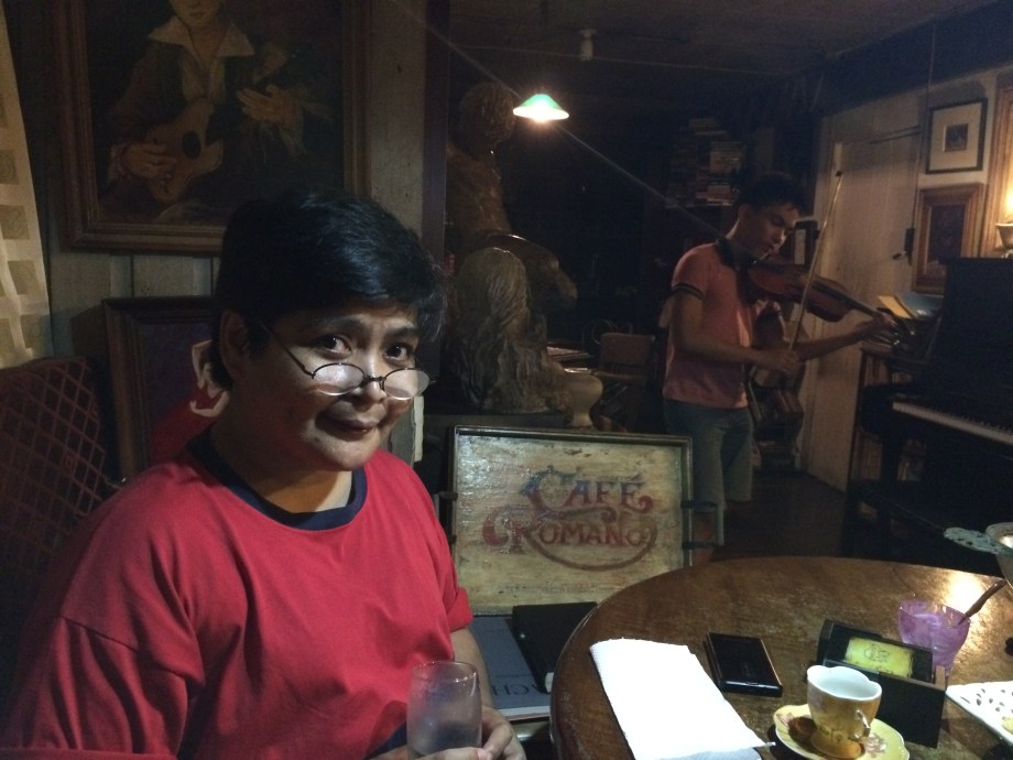 Serenaded by a 15-year-old boy on the violin. Cool! The best.